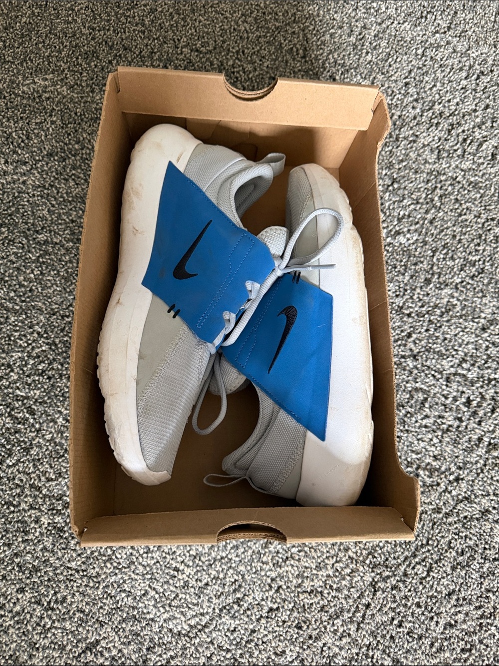 Men’s Nike Gray and Blue Slip-On Athletic Sneakers